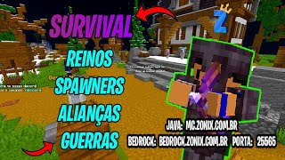 Превью видео «ESSE É O MELHOR SERVIDOR SURVIVAL JÁ FEITO - MINECRAFT JAVA & BEDROCK - 1.19.4 ATÉ 1.21» о сервере Zonix