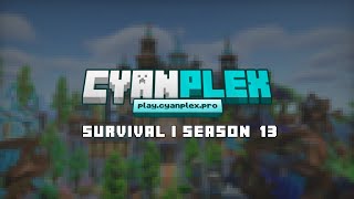 Превью видео «Trailer - Season 13 || Cyan Plex - Minecraft server (Java & Bedrock Edition)» о сервере Cyan Plex
