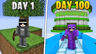 Превью видео «I Survived 100 Days in Minecraft SKY BLOCK…» о сервере Penguin.GG