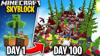 Превью видео «I Survived 100 Days in Minecraft Skyblock! (CloudWorld)» о сервере Cloud World