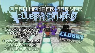 Превью видео «Open Member Server MCPE / MCBE | Clubby Network [New Era] (1.19.20 - 1.19.81)» о сервере Clubby Network