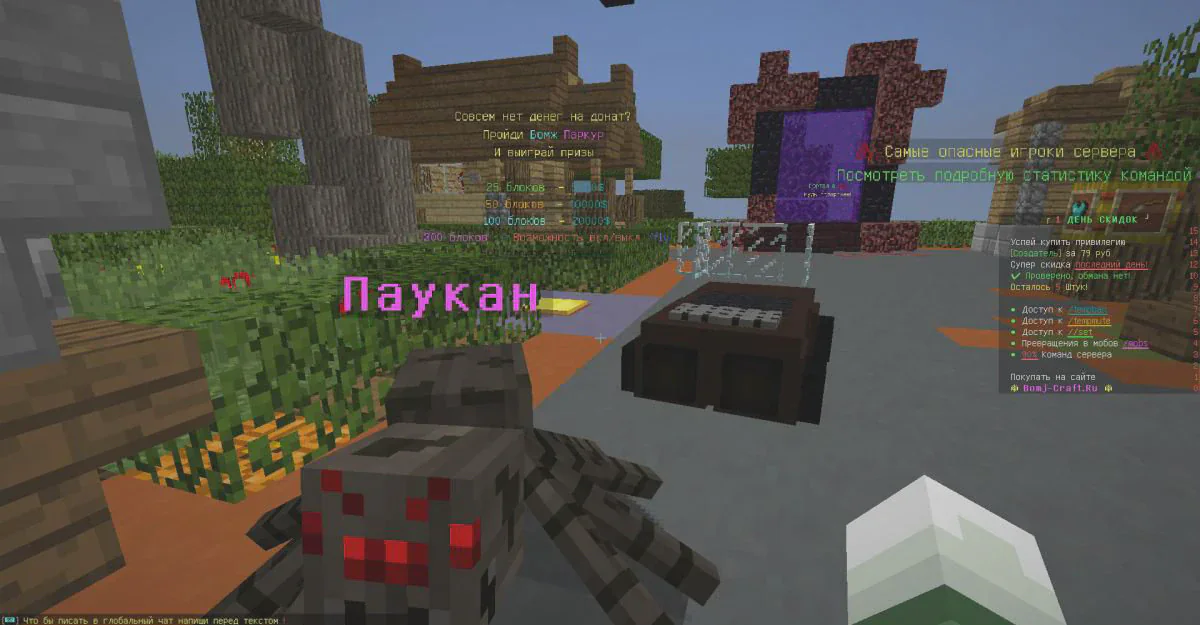 Скриншот №8 с сервера BomjCraft