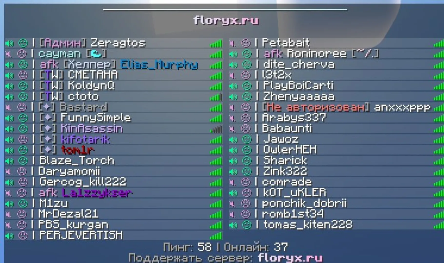 Скриншот №7 с сервера Floryx