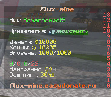 Скриншот №5 с сервера Flux-Mine